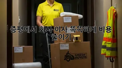증평에서 회사 이사, 똑똑하게 비용 줄이기!